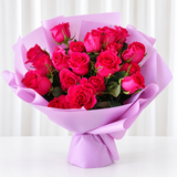20 hot Pink roses