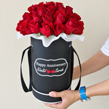 Anniversary Flowers Delivery in Dubai (Round Box Roses)