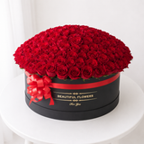 300 Red Roses in round box