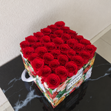 Red Roses in A colorful - Deluxe Box