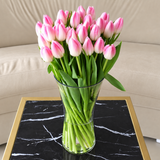 Assorted Tulips in A Vase