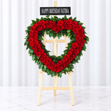 Heart shape roses arrangement