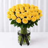 Yellow Roses in A Vase