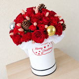 Merry Christmas Roses Box - Round