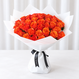 50 orange roses bouquet