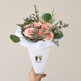 Light pink roses - White Cone