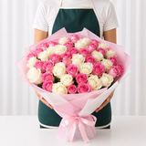 Pink & White Roses Bouquet