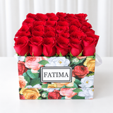 Red Roses in A colorful - Deluxe Box