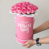 Mother's Day Round Box - Pink Roses