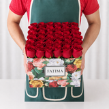 Red Roses in A colorful - Deluxe Box
