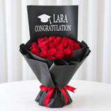 Personlized red roses Bouquet - 30 red roses
