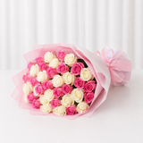 Pink & White Roses Bouquet