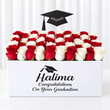Red and white Roses box - Super deluxe