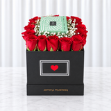 Flowers Box - Red Roses with chocolate