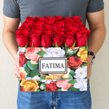 Red Roses in A colorful - Deluxe Box