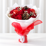 Christmas red roses bouquet
