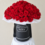 100 Roses in A Round Box ( Personalized )