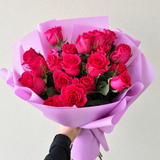 20 hot Pink roses