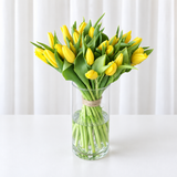 Yellow Tulips in A Vase