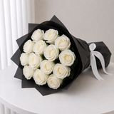 15 White Roses Bouquet