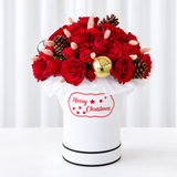 Merry Christmas Roses Box - Round