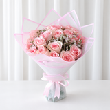 20 roses Bouquet - light Pink