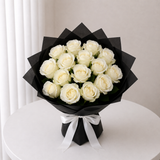 15 White Roses Bouquet