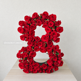 Number shaped roses box - Number 8