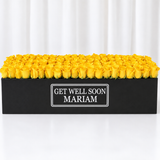 100 yellow Roses in A long box - Get Well Soon