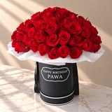 100 Roses in A Round Box ( Personalized )