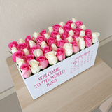 Pink and White Roses box - Super deluxe - Calendar
