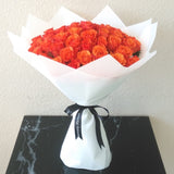 50 orange roses bouquet