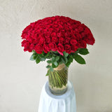 150 Red Roses With A Vase