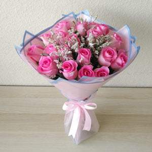 20 roses Bouquet - Pink