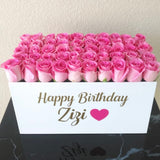 Pink Roses box - white Super deluxe - Calendar