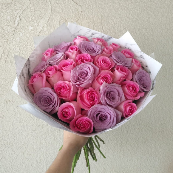 Pink & Purple Roses Bouquet