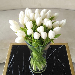 White tulips in a vase