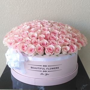 Pink Roses - Round Box - Large