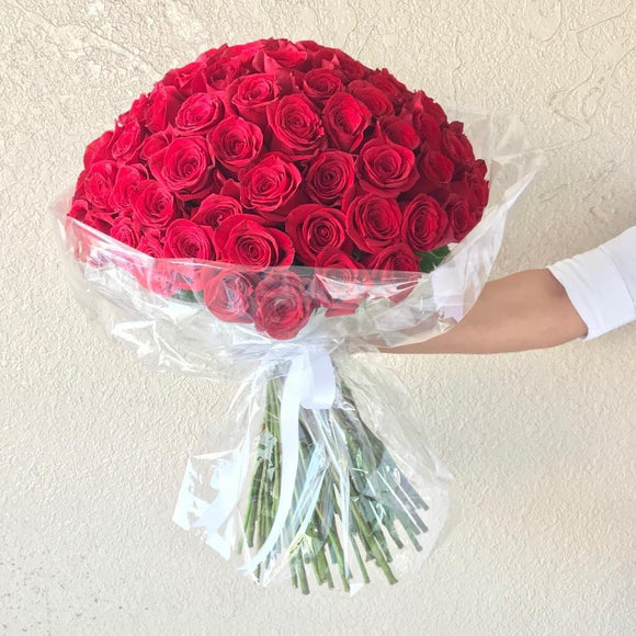 100 Red Roses Bouquet - 100 Roses Romantic Bouquet