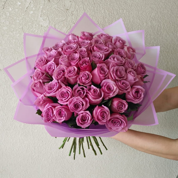50 Purple Roses Bouquet