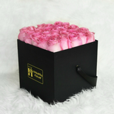 Black Roses Box - Pink Roses in A box - delivery in Dubai