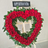 Heart shape roses arrangement