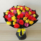 50 assorted roses bouquet