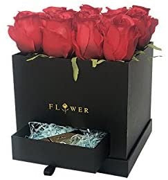 Flowers Box - Red Roses with drawer