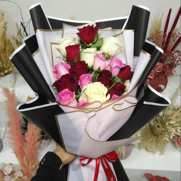 20 roses Bouquet - mix roses