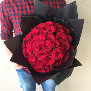50 Red Roses Bouquet - Roses Delivery - delivery in Dubai