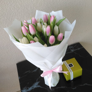 Assorted Tulips with chocolate