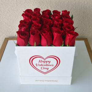 White Box - Red Roses Valentines Day