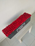 100 Red Roses in A long black box - New Year flowers