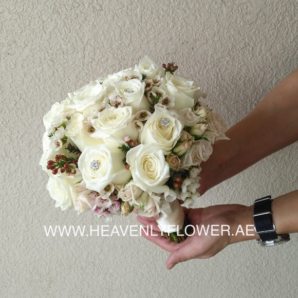 Bridal Bouquet white roses